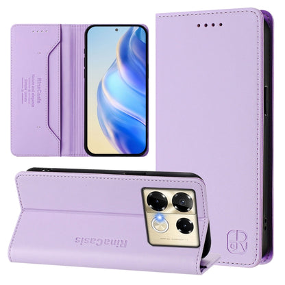 RC01 Dual-Folded Magnetic Suction RFID Leather Phone Case, For Infinix Note 40X 5G, For Infinix Note 40 5G, For Infinix GT 20 Pro 5G, For Infinix Note 40 Pro 4G / 5G, For Infinix Note 40 4G, For Infinix Hot 40 4G / Hot 40 Play, For Infinix Zero 30 4G  ...