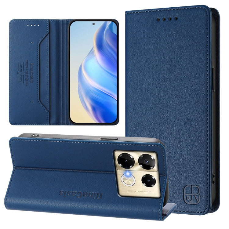 RC01 Dual-Folded Magnetic Suction RFID Leather Phone Case, For Infinix Note 40X 5G, For Infinix Note 40 5G, For Infinix GT 20 Pro 5G, For Infinix Note 40 Pro 4G / 5G, For Infinix Note 40 4G, For Infinix Hot 40 4G / Hot 40 Play, For Infinix Zero 30 4G  ...