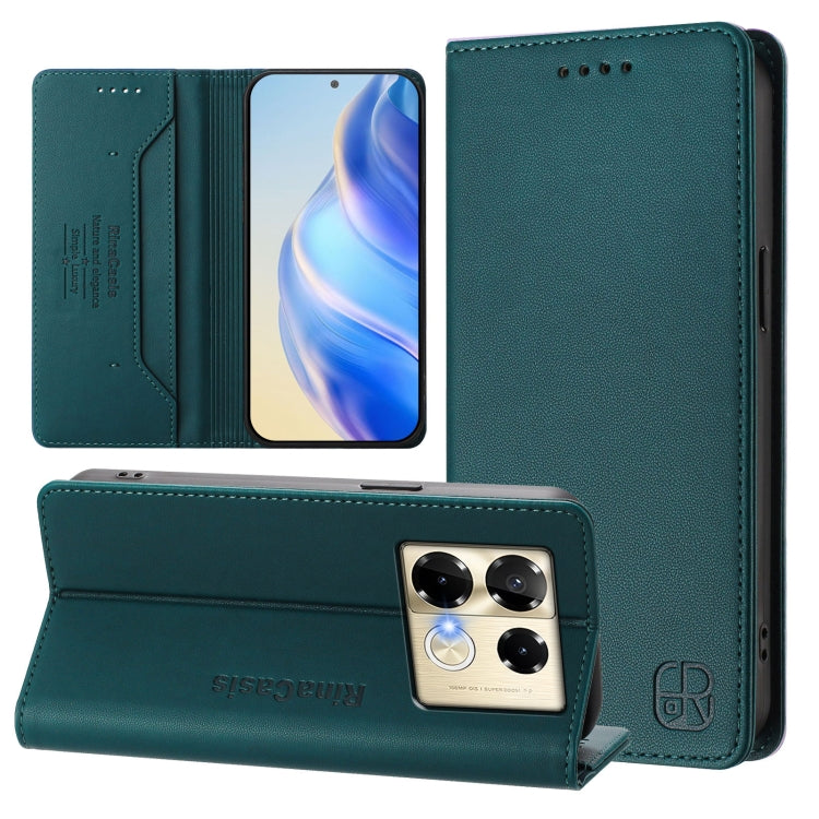RC01 Dual-Folded Magnetic Suction RFID Leather Phone Case, For Infinix Note 40X 5G, For Infinix Note 40 5G, For Infinix GT 20 Pro 5G, For Infinix Note 40 Pro 4G / 5G, For Infinix Note 40 4G, For Infinix Hot 40 4G / Hot 40 Play, For Infinix Zero 30 4G  ...