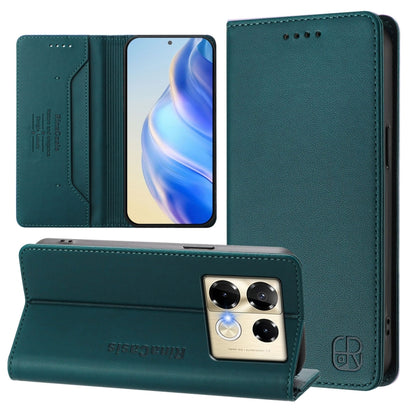 RC01 Dual-Folded Magnetic Suction RFID Leather Phone Case, For Infinix Note 40X 5G, For Infinix Note 40 5G, For Infinix GT 20 Pro 5G, For Infinix Note 40 Pro 4G / 5G, For Infinix Note 40 4G, For Infinix Hot 40 4G / Hot 40 Play, For Infinix Zero 30 4G  ...