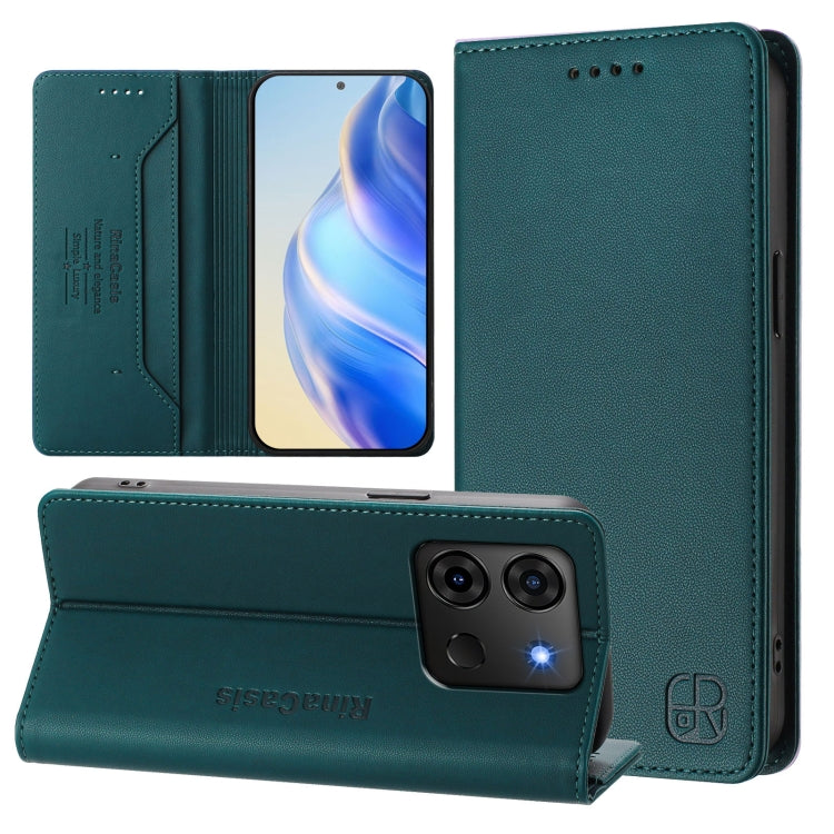 RC01 Dual-Folded Magnetic Suction RFID Leather Phone Case, For Infinix Note 40X 5G, For Infinix Note 40 5G, For Infinix GT 20 Pro 5G, For Infinix Note 40 Pro 4G / 5G, For Infinix Note 40 4G, For Infinix Hot 40 4G / Hot 40 Play, For Infinix Zero 30 4G  ...