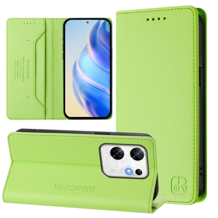 RC01 Dual-Folded Magnetic Suction RFID Leather Phone Case, For Infinix Note 40X 5G, For Infinix Note 40 5G, For Infinix GT 20 Pro 5G, For Infinix Note 40 Pro 4G / 5G, For Infinix Note 40 4G, For Infinix Hot 40 4G / Hot 40 Play, For Infinix Zero 30 4G  ...