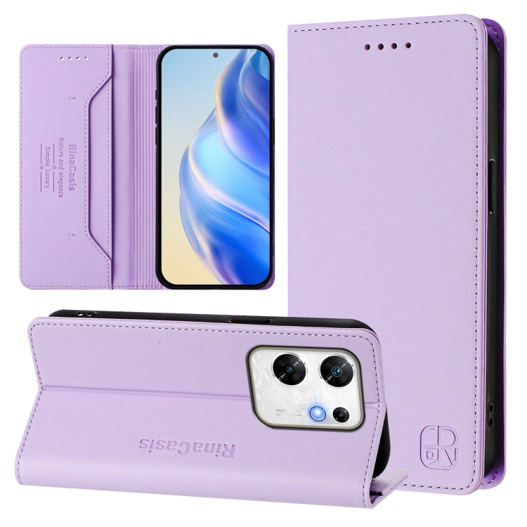 RC01 Dual-Folded Magnetic Suction RFID Leather Phone Case, For Infinix Note 40X 5G, For Infinix Note 40 5G, For Infinix GT 20 Pro 5G, For Infinix Note 40 Pro 4G / 5G, For Infinix Note 40 4G, For Infinix Hot 40 4G / Hot 40 Play, For Infinix Zero 30 4G  ...