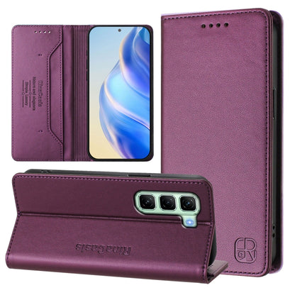 RC01 Dual-Folded Magnetic Suction RFID Leather Phone Case, For Infinix GT 50 Pro 5G, For Infinix Note Edge 5G, For Infinix Smart 20 4G, For Infinix Note 60 / 60 Pro, For Infinix Smart 10 Plus 4G, For Infinix Note 50s, For Infinix Hot 50i 5G / Smart 9 4...