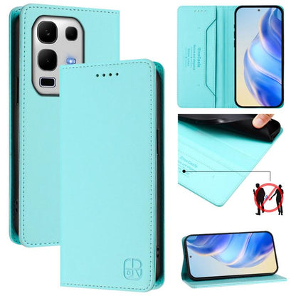 RC01 Dual-Folded Magnetic Suction RFID Leather Phone Case, For Infinix GT 50 Pro 5G, For Infinix Note Edge 5G, For Infinix Smart 20 4G, For Infinix Note 60 / 60 Pro, For Infinix Smart 10 Plus 4G, For Infinix Note 50s, For Infinix Hot 50i 5G / Smart 9 4...