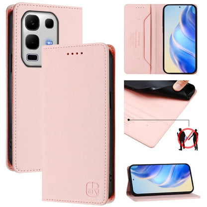 RC01 Dual-Folded Magnetic Suction RFID Leather Phone Case, For Infinix GT 50 Pro 5G, For Infinix Note Edge 5G, For Infinix Smart 20 4G, For Infinix Note 60 / 60 Pro, For Infinix Smart 10 Plus 4G, For Infinix Note 50s, For Infinix Hot 50i 5G / Smart 9 4...