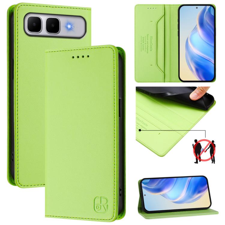 RC01 Dual-Folded Magnetic Suction RFID Leather Phone Case, For Infinix GT 50 Pro 5G, For Infinix Note Edge 5G, For Infinix Smart 20 4G, For Infinix Note 60 / 60 Pro, For Infinix Smart 10 Plus 4G, For Infinix Note 50s, For Infinix Hot 50i 5G / Smart 9 4...