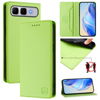 RC01 Dual-Folded Magnetic Suction RFID Leather Phone Case, For Infinix GT 50 Pro 5G, For Infinix Note Edge 5G, For Infinix Smart 20 4G, For Infinix Note 60 / 60 Pro, For Infinix Smart 10 Plus 4G, For Infinix Note 50s, For Infinix Hot 50i 5G / Smart 9 4...