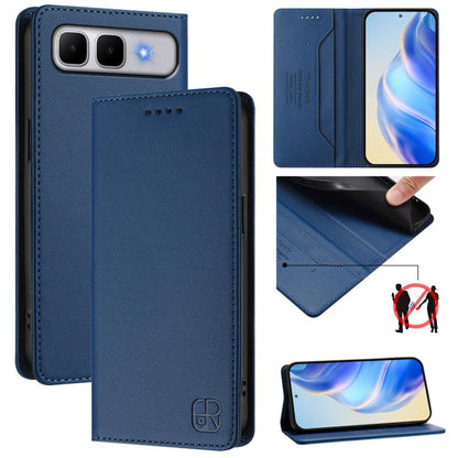RC01 Dual-Folded Magnetic Suction RFID Leather Phone Case, For Infinix GT 50 Pro 5G, For Infinix Note Edge 5G, For Infinix Smart 20 4G, For Infinix Note 60 / 60 Pro, For Infinix Smart 10 Plus 4G, For Infinix Note 50s, For Infinix Hot 50i 5G / Smart 9 4...