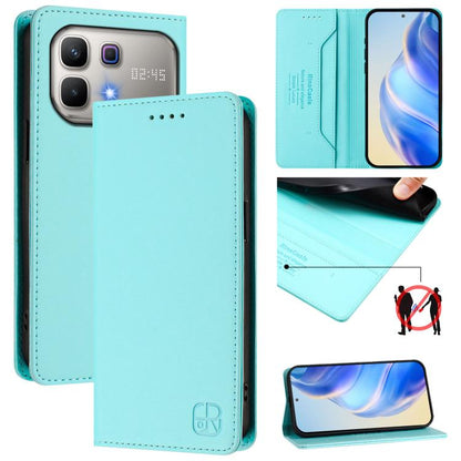 RC01 Dual-Folded Magnetic Suction RFID Leather Phone Case, For Infinix GT 50 Pro 5G, For Infinix Note Edge 5G, For Infinix Smart 20 4G, For Infinix Note 60 / 60 Pro, For Infinix Smart 10 Plus 4G, For Infinix Note 50s, For Infinix Hot 50i 5G / Smart 9 4...