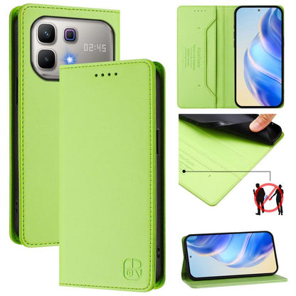 RC01 Dual-Folded Magnetic Suction RFID Leather Phone Case, For Infinix GT 50 Pro 5G, For Infinix Note Edge 5G, For Infinix Smart 20 4G, For Infinix Note 60 / 60 Pro, For Infinix Smart 10 Plus 4G, For Infinix Note 50s, For Infinix Hot 50i 5G / Smart 9 4...