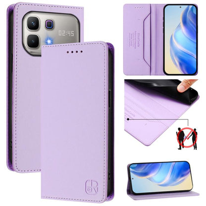 RC01 Dual-Folded Magnetic Suction RFID Leather Phone Case, For Infinix GT 50 Pro 5G, For Infinix Note Edge 5G, For Infinix Smart 20 4G, For Infinix Note 60 / 60 Pro, For Infinix Smart 10 Plus 4G, For Infinix Note 50s, For Infinix Hot 50i 5G / Smart 9 4...