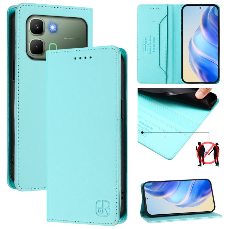 RC01 Dual-Folded Magnetic Suction RFID Leather Phone Case, For Infinix GT 50 Pro 5G, For Infinix Note Edge 5G, For Infinix Smart 20 4G, For Infinix Note 60 / 60 Pro, For Infinix Smart 10 Plus 4G, For Infinix Note 50s, For Infinix Hot 50i 5G / Smart 9 4...