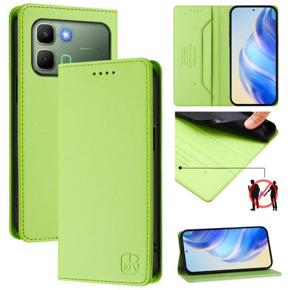 RC01 Dual-Folded Magnetic Suction RFID Leather Phone Case, For Infinix GT 50 Pro 5G, For Infinix Note Edge 5G, For Infinix Smart 20 4G, For Infinix Note 60 / 60 Pro, For Infinix Smart 10 Plus 4G, For Infinix Note 50s, For Infinix Hot 50i 5G / Smart 9 4...