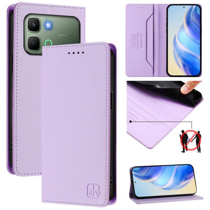 RC01 Dual-Folded Magnetic Suction RFID Leather Phone Case, For Infinix GT 50 Pro 5G, For Infinix Note Edge 5G, For Infinix Smart 20 4G, For Infinix Note 60 / 60 Pro, For Infinix Smart 10 Plus 4G, For Infinix Note 50s, For Infinix Hot 50i 5G / Smart 9 4...