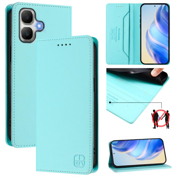 RC01 Dual-Folded Magnetic Suction RFID Leather Phone Case, For Infinix GT 50 Pro 5G, For Infinix Note Edge 5G, For Infinix Smart 20 4G, For Infinix Note 60 / 60 Pro, For Infinix Smart 10 Plus 4G, For Infinix Note 50s, For Infinix Hot 50i 5G / Smart 9 4...