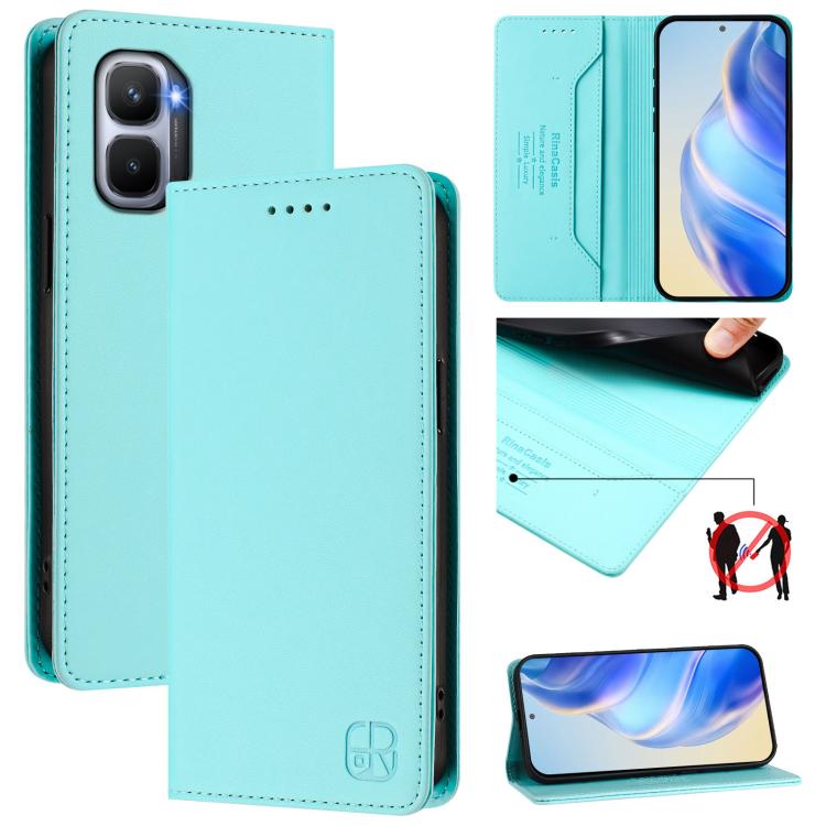 RC01 Dual-Folded Magnetic Suction RFID Leather Phone Case, For Infinix GT 50 Pro 5G, For Infinix Note Edge 5G, For Infinix Smart 20 4G, For Infinix Note 60 / 60 Pro, For Infinix Smart 10 Plus 4G, For Infinix Note 50s, For Infinix Hot 50i 5G / Smart 9 4...