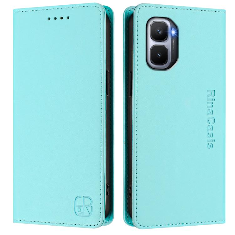 RC01 Dual-Folded Magnetic Suction RFID Leather Phone Case, For Infinix GT 50 Pro 5G, For Infinix Note Edge 5G, For Infinix Smart 20 4G, For Infinix Note 60 / 60 Pro, For Infinix Smart 10 Plus 4G, For Infinix Note 50s, For Infinix Hot 50i 5G / Smart 9 4...