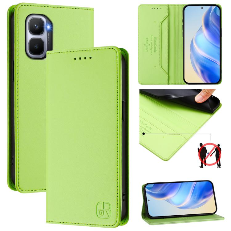RC01 Dual-Folded Magnetic Suction RFID Leather Phone Case, For Infinix GT 50 Pro 5G, For Infinix Note Edge 5G, For Infinix Smart 20 4G, For Infinix Note 60 / 60 Pro, For Infinix Smart 10 Plus 4G, For Infinix Note 50s, For Infinix Hot 50i 5G / Smart 9 4...
