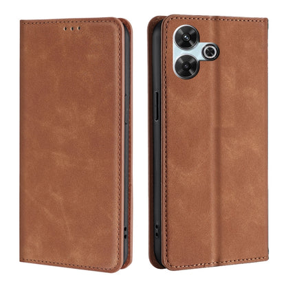 Skin Feel Magnetic Leather Phone Case, For Redmi A7 Pro 171mm / Poco C85x 5G, For Redmi Turbo 5 Max 5G / Poco X8 Pro Max 5G, For Redmi Turbo 5 5G / Poco X8 Pro 5G, For Redmi Note 15 Pro 4G Global 163.2mm, For Redmi A5 4G 171.7mm, For Redmi Note 14S 4G ...