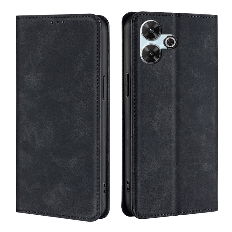 Skin Feel Magnetic Leather Phone Case, For Redmi A7 Pro 171mm / Poco C85x 5G, For Redmi Turbo 5 Max 5G / Poco X8 Pro Max 5G, For Redmi Turbo 5 5G / Poco X8 Pro 5G, For Redmi Note 15 Pro 4G Global 163.2mm, For Redmi A5 4G 171.7mm, For Redmi Note 14S 4G ...