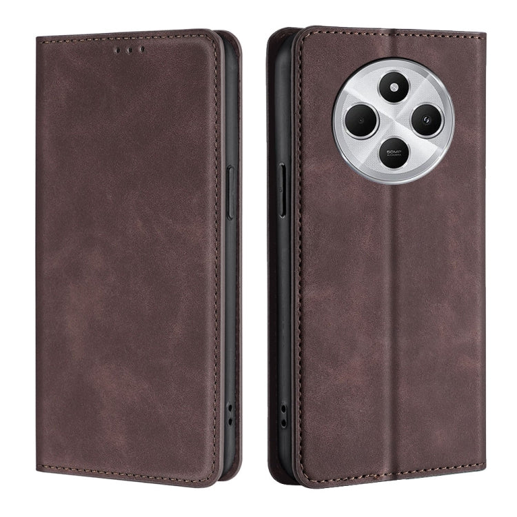 Skin Feel Magnetic Leather Phone Case, For Redmi A7 Pro 171mm / Poco C85x 5G, For Redmi Turbo 5 Max 5G / Poco X8 Pro Max 5G, For Redmi Turbo 5 5G / Poco X8 Pro 5G, For Redmi Note 15 Pro 4G Global 163.2mm, For Redmi A5 4G 171.7mm, For Redmi Note 14S 4G ...