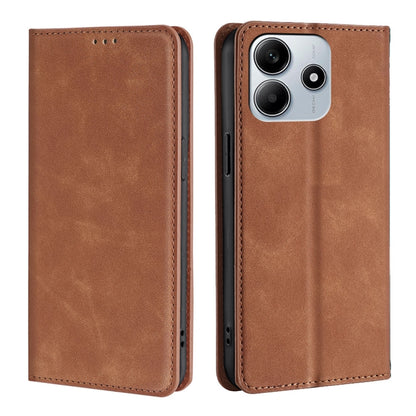 Skin Feel Magnetic Leather Phone Case, For Redmi A7 Pro 171mm / Poco C85x 5G, For Redmi Turbo 5 Max 5G / Poco X8 Pro Max 5G, For Redmi Turbo 5 5G / Poco X8 Pro 5G, For Redmi Note 15 Pro 4G Global 163.2mm, For Redmi A5 4G 171.7mm, For Redmi Note 14S 4G ...
