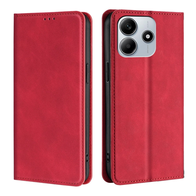 Skin Feel Magnetic Leather Phone Case, For Redmi A7 Pro 171mm / Poco C85x 5G, For Redmi Turbo 5 Max 5G / Poco X8 Pro Max 5G, For Redmi Turbo 5 5G / Poco X8 Pro 5G, For Redmi Note 15 Pro 4G Global 163.2mm, For Redmi A5 4G 171.7mm, For Redmi Note 14S 4G ...