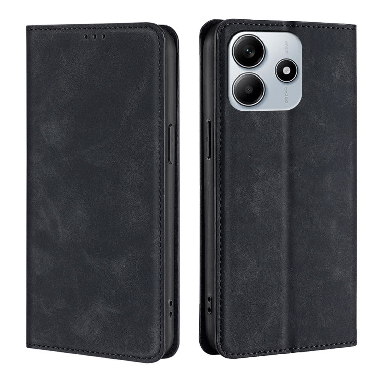 Skin Feel Magnetic Leather Phone Case, For Redmi A7 Pro 171mm / Poco C85x 5G, For Redmi Turbo 5 Max 5G / Poco X8 Pro Max 5G, For Redmi Turbo 5 5G / Poco X8 Pro 5G, For Redmi Note 15 Pro 4G Global 163.2mm, For Redmi A5 4G 171.7mm, For Redmi Note 14S 4G ...