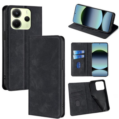 Skin Feel Magnetic Leather Phone Case, For Redmi A7 Pro 171mm / Poco C85x 5G, For Redmi Turbo 5 Max 5G / Poco X8 Pro Max 5G, For Redmi Turbo 5 5G / Poco X8 Pro 5G, For Redmi Note 15 Pro 4G Global 163.2mm, For Redmi A5 4G 171.7mm, For Redmi Note 14S 4G ...