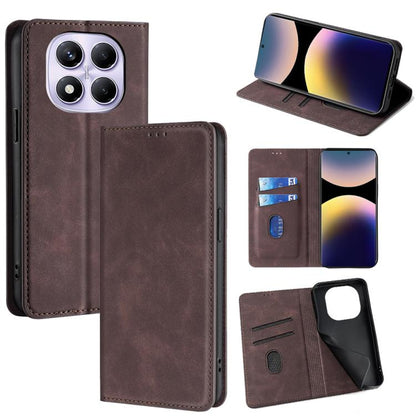 Skin Feel Magnetic Leather Phone Case, For Redmi A7 Pro 171mm / Poco C85x 5G, For Redmi Turbo 5 Max 5G / Poco X8 Pro Max 5G, For Redmi Turbo 5 5G / Poco X8 Pro 5G, For Redmi Note 15 Pro 4G Global 163.2mm, For Redmi A5 4G 171.7mm, For Redmi Note 14S 4G ...