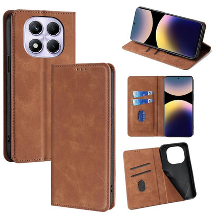 Skin Feel Magnetic Leather Phone Case, For Redmi A7 Pro 171mm / Poco C85x 5G, For Redmi Turbo 5 Max 5G / Poco X8 Pro Max 5G, For Redmi Turbo 5 5G / Poco X8 Pro 5G, For Redmi Note 15 Pro 4G Global 163.2mm, For Redmi A5 4G 171.7mm, For Redmi Note 14S 4G ...