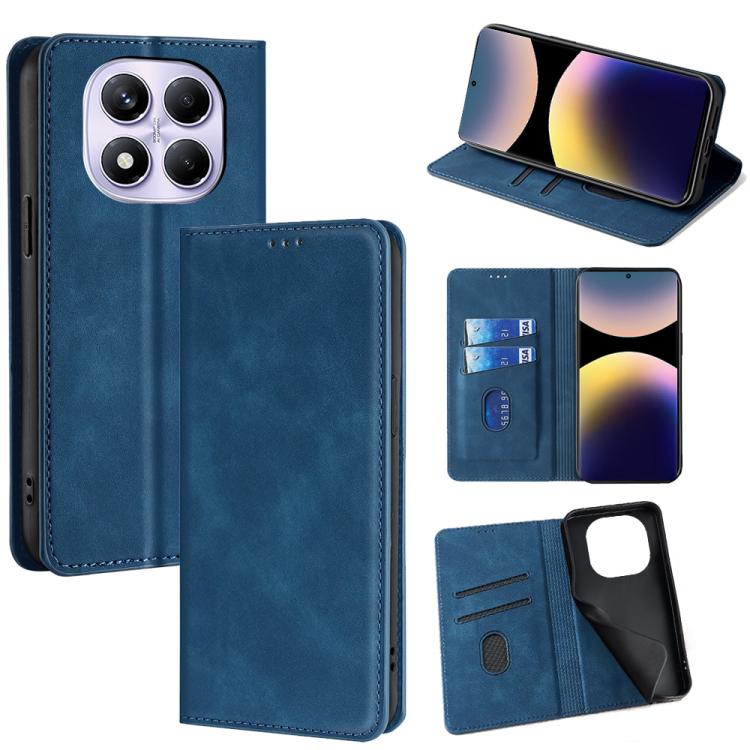 Skin Feel Magnetic Leather Phone Case, For Redmi A7 Pro 171mm / Poco C85x 5G, For Redmi Turbo 5 Max 5G / Poco X8 Pro Max 5G, For Redmi Turbo 5 5G / Poco X8 Pro 5G, For Redmi Note 15 Pro 4G Global 163.2mm, For Redmi A5 4G 171.7mm, For Redmi Note 14S 4G ...