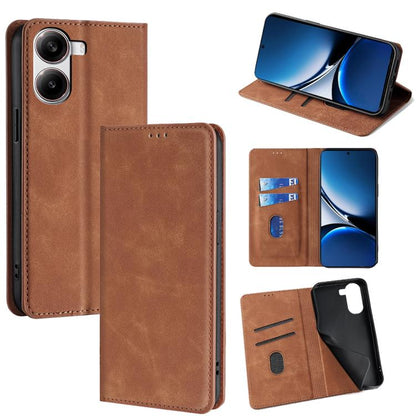 Skin Feel Magnetic Leather Phone Case, For Redmi A7 Pro 171mm / Poco C85x 5G, For Redmi Turbo 5 Max 5G / Poco X8 Pro Max 5G, For Redmi Turbo 5 5G / Poco X8 Pro 5G, For Redmi Note 15 Pro 4G Global 163.2mm, For Redmi A5 4G 171.7mm, For Redmi Note 14S 4G ...