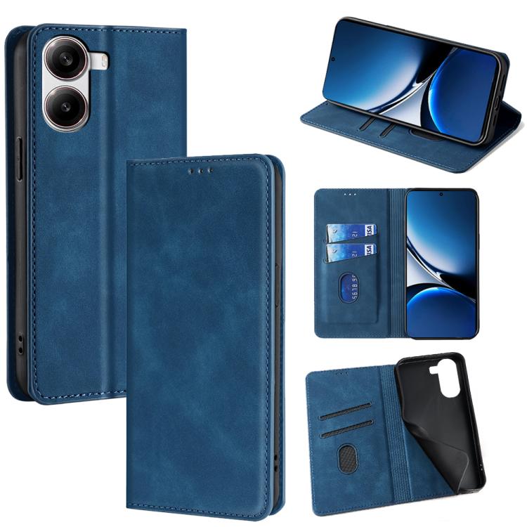 Skin Feel Magnetic Leather Phone Case, For Redmi A7 Pro 171mm / Poco C85x 5G, For Redmi Turbo 5 Max 5G / Poco X8 Pro Max 5G, For Redmi Turbo 5 5G / Poco X8 Pro 5G, For Redmi Note 15 Pro 4G Global 163.2mm, For Redmi A5 4G 171.7mm, For Redmi Note 14S 4G ...