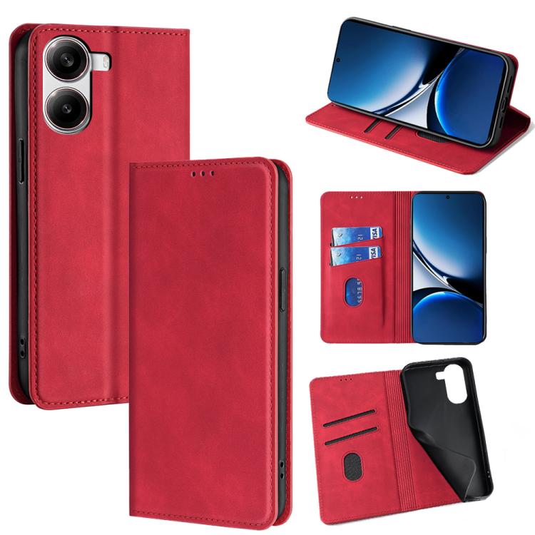 Skin Feel Magnetic Leather Phone Case, For Redmi A7 Pro 171mm / Poco C85x 5G, For Redmi Turbo 5 Max 5G / Poco X8 Pro Max 5G, For Redmi Turbo 5 5G / Poco X8 Pro 5G, For Redmi Note 15 Pro 4G Global 163.2mm, For Redmi A5 4G 171.7mm, For Redmi Note 14S 4G ...