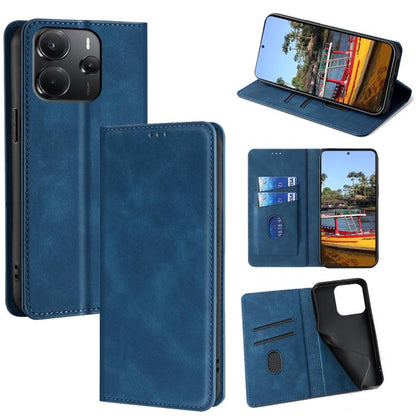 Skin Feel Magnetic Leather Phone Case, For Redmi A7 Pro 171mm / Poco C85x 5G, For Redmi Turbo 5 Max 5G / Poco X8 Pro Max 5G, For Redmi Turbo 5 5G / Poco X8 Pro 5G, For Redmi Note 15 Pro 4G Global 163.2mm, For Redmi A5 4G 171.7mm, For Redmi Note 14S 4G ...