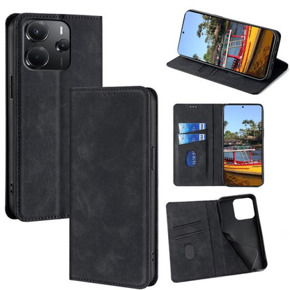 Skin Feel Magnetic Leather Phone Case, For Redmi A7 Pro 171mm / Poco C85x 5G, For Redmi Turbo 5 Max 5G / Poco X8 Pro Max 5G, For Redmi Turbo 5 5G / Poco X8 Pro 5G, For Redmi Note 15 Pro 4G Global 163.2mm, For Redmi A5 4G 171.7mm, For Redmi Note 14S 4G ...
