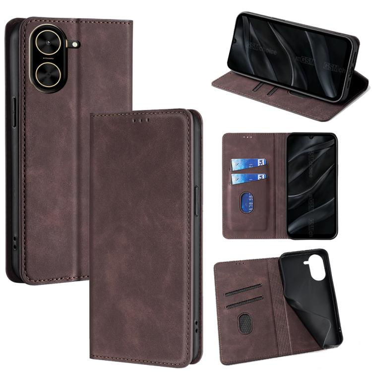Skin Feel Magnetic Leather Phone Case, For Redmi A7 Pro 171mm / Poco C85x 5G, For Redmi Turbo 5 Max 5G / Poco X8 Pro Max 5G, For Redmi Turbo 5 5G / Poco X8 Pro 5G, For Redmi Note 15 Pro 4G Global 163.2mm, For Redmi A5 4G 171.7mm, For Redmi Note 14S 4G ...
