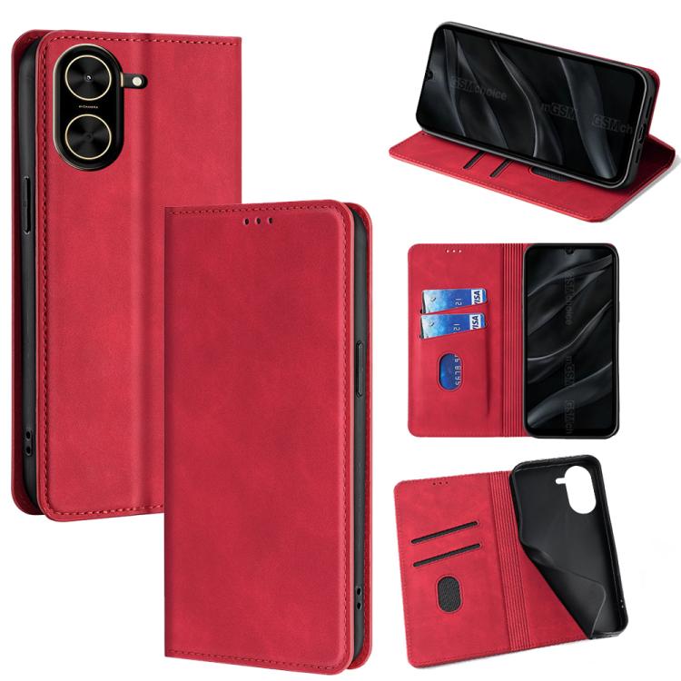 Skin Feel Magnetic Leather Phone Case, For Redmi A7 Pro 171mm / Poco C85x 5G, For Redmi Turbo 5 Max 5G / Poco X8 Pro Max 5G, For Redmi Turbo 5 5G / Poco X8 Pro 5G, For Redmi Note 15 Pro 4G Global 163.2mm, For Redmi A5 4G 171.7mm, For Redmi Note 14S 4G ...