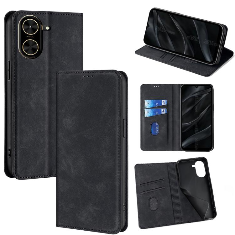Skin Feel Magnetic Leather Phone Case, For Redmi A7 Pro 171mm / Poco C85x 5G, For Redmi Turbo 5 Max 5G / Poco X8 Pro Max 5G, For Redmi Turbo 5 5G / Poco X8 Pro 5G, For Redmi Note 15 Pro 4G Global 163.2mm, For Redmi A5 4G 171.7mm, For Redmi Note 14S 4G ...