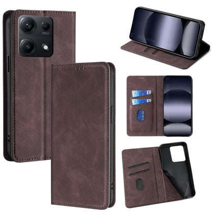 Skin Feel Magnetic Leather Phone Case, For Redmi A7 Pro 171mm / Poco C85x 5G, For Redmi Turbo 5 Max 5G / Poco X8 Pro Max 5G, For Redmi Turbo 5 5G / Poco X8 Pro 5G, For Redmi Note 15 Pro 4G Global 163.2mm, For Redmi A5 4G 171.7mm, For Redmi Note 14S 4G ...