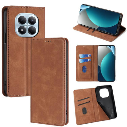 Skin Feel Magnetic Leather Phone Case, For Redmi A7 Pro 171mm / Poco C85x 5G, For Redmi Turbo 5 Max 5G / Poco X8 Pro Max 5G, For Redmi Turbo 5 5G / Poco X8 Pro 5G, For Redmi Note 15 Pro 4G Global 163.2mm, For Redmi A5 4G 171.7mm, For Redmi Note 14S 4G ...