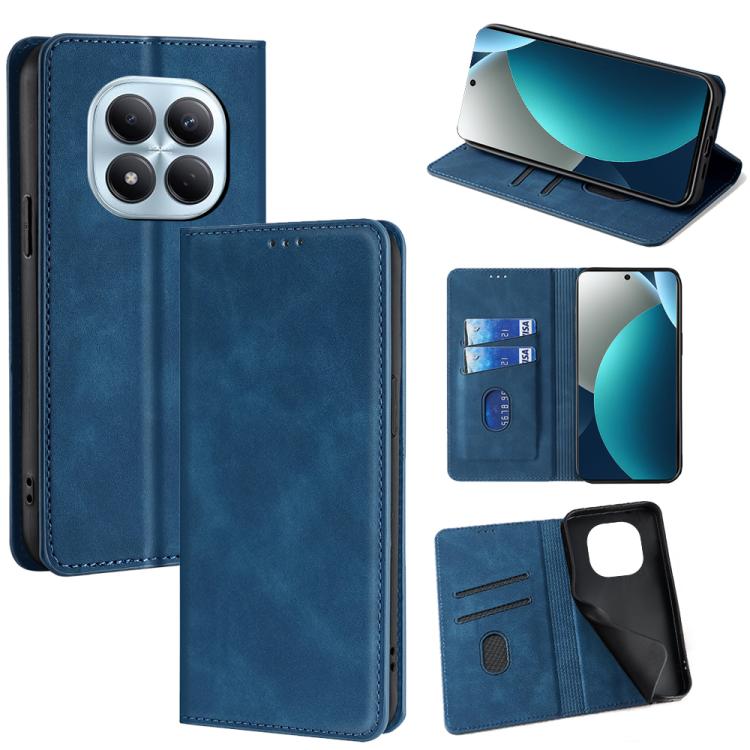 Skin Feel Magnetic Leather Phone Case, For Redmi A7 Pro 171mm / Poco C85x 5G, For Redmi Turbo 5 Max 5G / Poco X8 Pro Max 5G, For Redmi Turbo 5 5G / Poco X8 Pro 5G, For Redmi Note 15 Pro 4G Global 163.2mm, For Redmi A5 4G 171.7mm, For Redmi Note 14S 4G ...