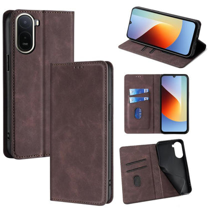 Skin Feel Magnetic Leather Phone Case, For Redmi A7 Pro 171mm / Poco C85x 5G, For Redmi Turbo 5 Max 5G / Poco X8 Pro Max 5G, For Redmi Turbo 5 5G / Poco X8 Pro 5G, For Redmi Note 15 Pro 4G Global 163.2mm, For Redmi A5 4G 171.7mm, For Redmi Note 14S 4G ...