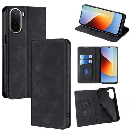 Skin Feel Magnetic Leather Phone Case, For Redmi A7 Pro 171mm / Poco C85x 5G, For Redmi Turbo 5 Max 5G / Poco X8 Pro Max 5G, For Redmi Turbo 5 5G / Poco X8 Pro 5G, For Redmi Note 15 Pro 4G Global 163.2mm, For Redmi A5 4G 171.7mm, For Redmi Note 14S 4G ...