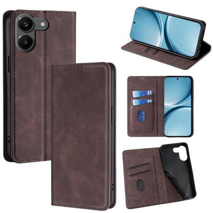 Skin Feel Magnetic Leather Phone Case, For Redmi A7 Pro 171mm / Poco C85x 5G, For Redmi Turbo 5 Max 5G / Poco X8 Pro Max 5G, For Redmi Turbo 5 5G / Poco X8 Pro 5G, For Redmi Note 15 Pro 4G Global 163.2mm, For Redmi A5 4G 171.7mm, For Redmi Note 14S 4G ...