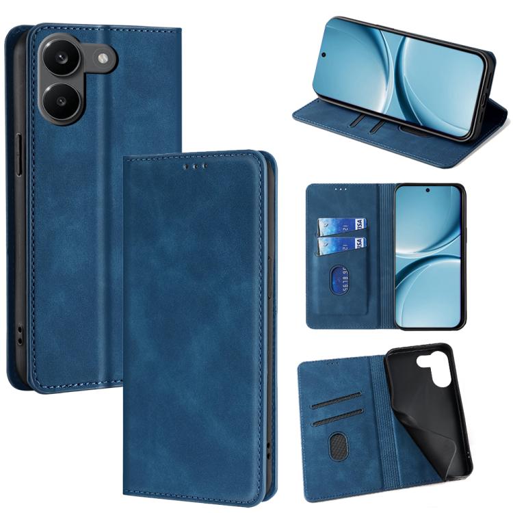 Skin Feel Magnetic Leather Phone Case, For Redmi A7 Pro 171mm / Poco C85x 5G, For Redmi Turbo 5 Max 5G / Poco X8 Pro Max 5G, For Redmi Turbo 5 5G / Poco X8 Pro 5G, For Redmi Note 15 Pro 4G Global 163.2mm, For Redmi A5 4G 171.7mm, For Redmi Note 14S 4G ...