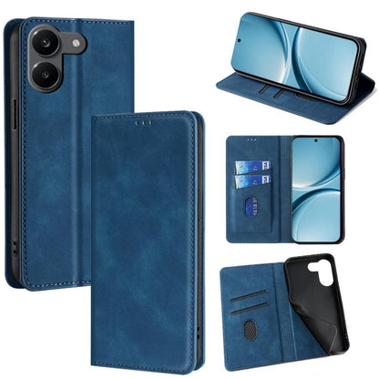 Skin Feel Magnetic Leather Phone Case, For Redmi A7 Pro 171mm / Poco C85x 5G, For Redmi Turbo 5 Max 5G / Poco X8 Pro Max 5G, For Redmi Turbo 5 5G / Poco X8 Pro 5G, For Redmi Note 15 Pro 4G Global 163.2mm, For Redmi A5 4G 171.7mm, For Redmi Note 14S 4G ...