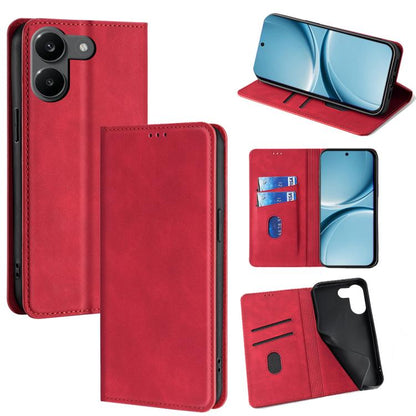 Skin Feel Magnetic Leather Phone Case, For Redmi A7 Pro 171mm / Poco C85x 5G, For Redmi Turbo 5 Max 5G / Poco X8 Pro Max 5G, For Redmi Turbo 5 5G / Poco X8 Pro 5G, For Redmi Note 15 Pro 4G Global 163.2mm, For Redmi A5 4G 171.7mm, For Redmi Note 14S 4G ...